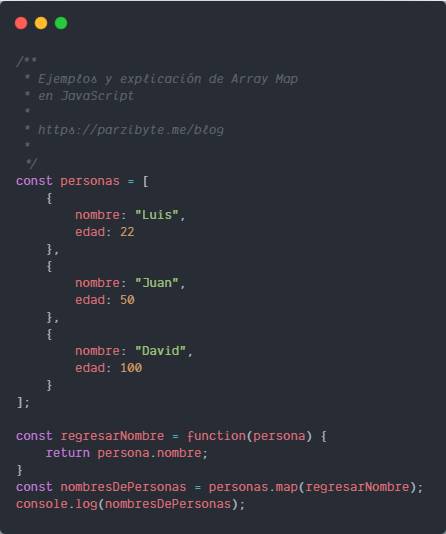 Array map en JavaScript - Ejemplos y sintaxis