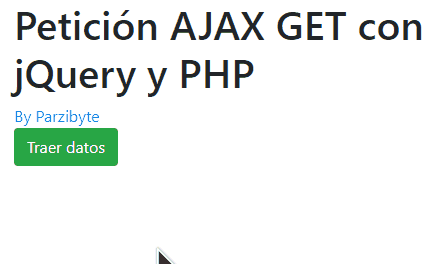 Cargar JSON desde PHP usando jQuery y AJAX