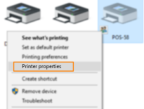 Printer properties