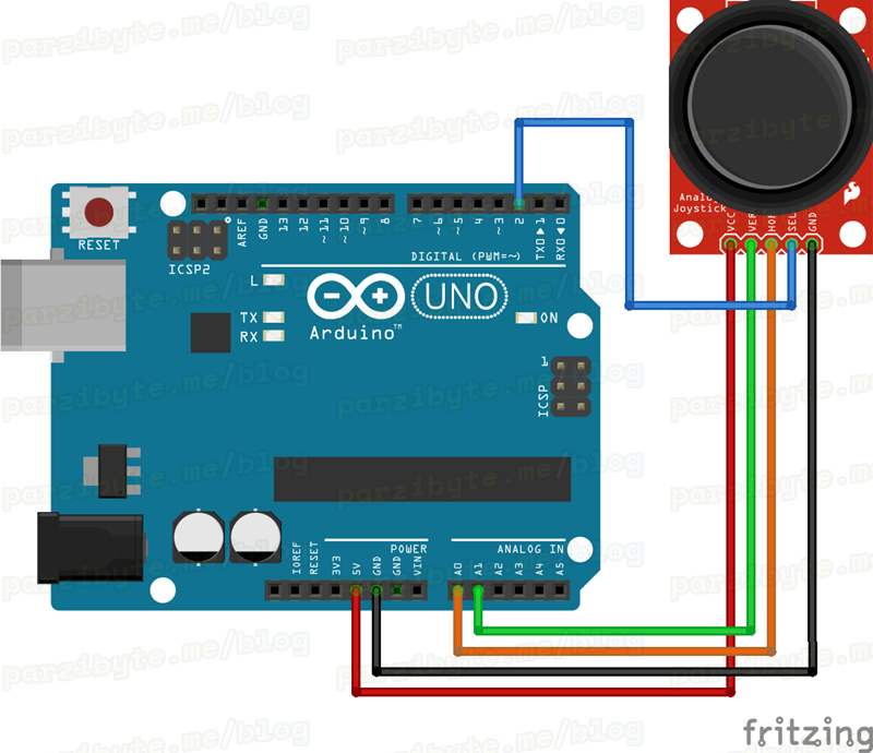 Joystick con Arduino: conexión y lectura - Parzibyte's blog