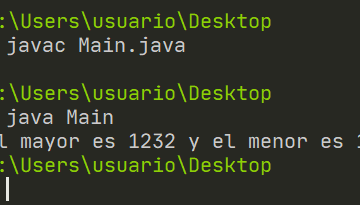 Mayor y menor de matriz en Java