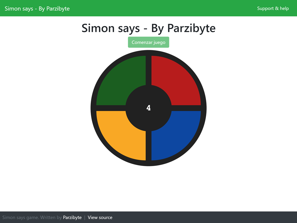 Simón dice en JavaScript - Juego - Parzibyte's blog