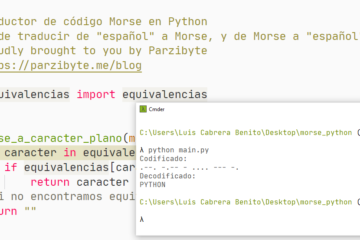 Traductor código Morse a texto en Python