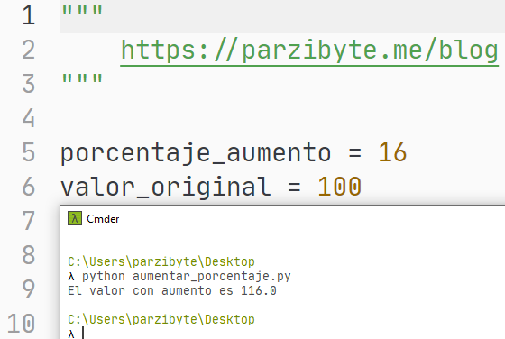 luces Cuervo lb Trabajar con porcentajes en Python - Parzibyte's blog