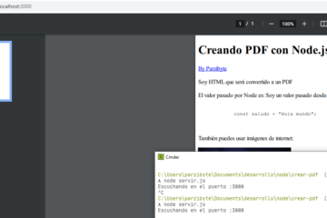 Crear PDF con Node.js y mostrarlo en navegador con Express