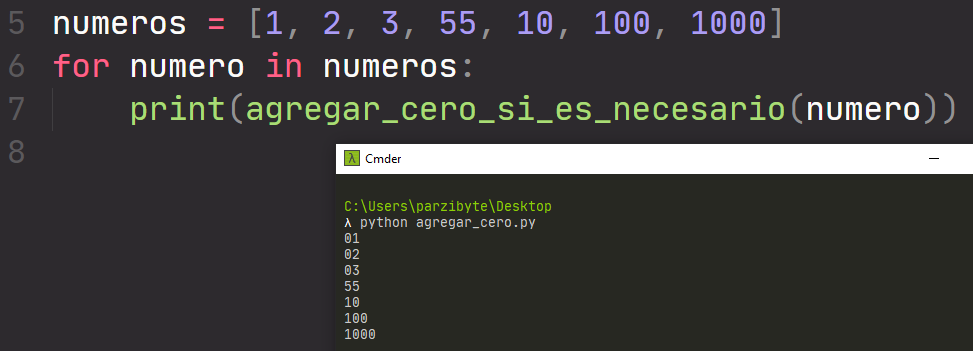 Agregar cero a la izquierda con Python - Rellenar número
