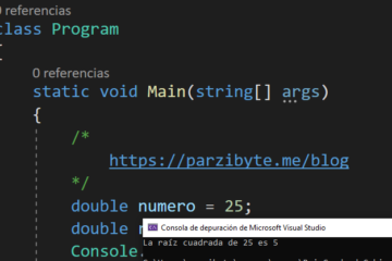Raíz cuadrada de un número en C# con Visual Studio