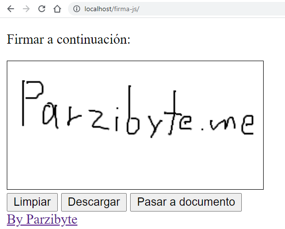 Solicitar firma de usuario con JavaScript y HTML en la web