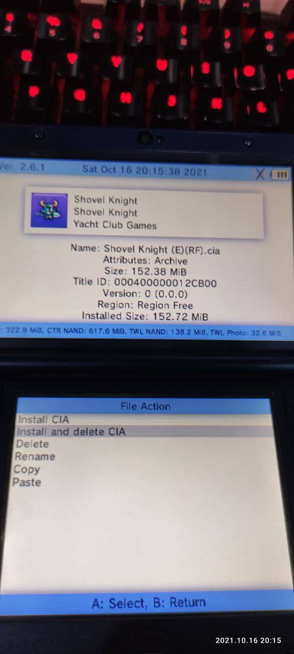 Instalar CIA en 3DS usando FBI