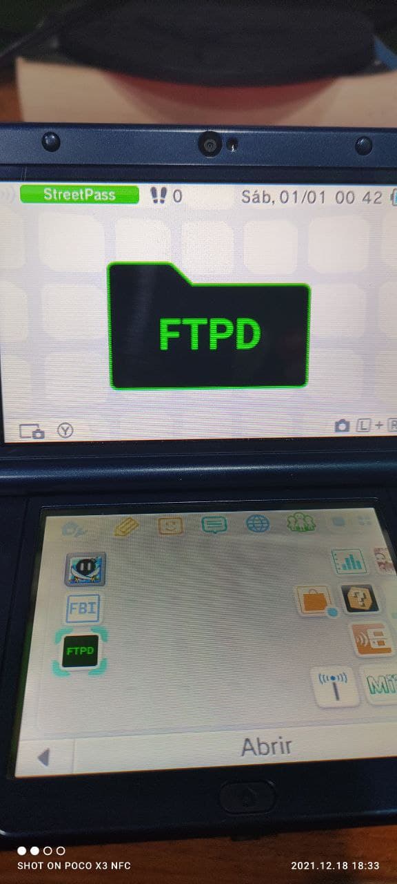 FTPD instalado en 3DS para transferir archivos inalámbricamente