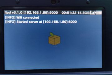 Servidor FTP iniciado en consola 3DS