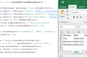 Archivo de Excel creado con Java y un ArrayList (Datos dinámicos)