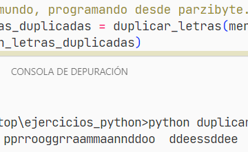 Duplicar letras de una cadena con Python - Ejercicio de programación