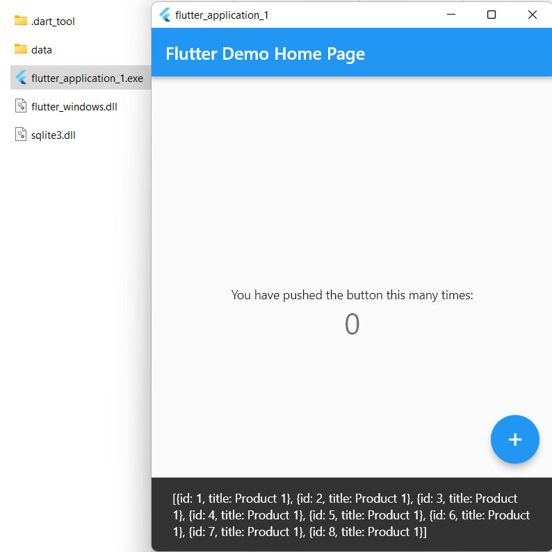 Flutter con SQLite3 en Windows