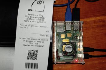 Ticket impreso desde Raspberry Pi 4 usando comandos ESC POS
