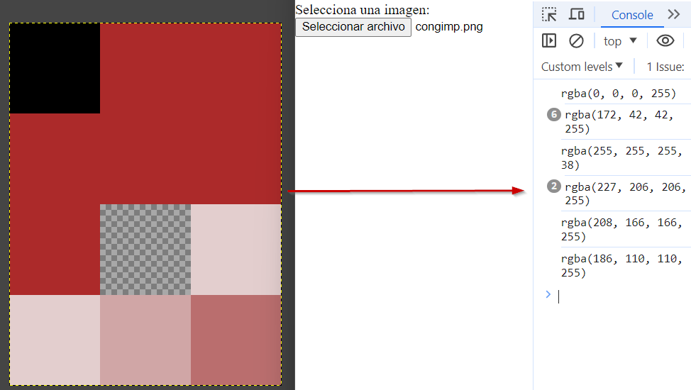 Leer pixeles de imagen con JavaScript (R, G, B y A)
