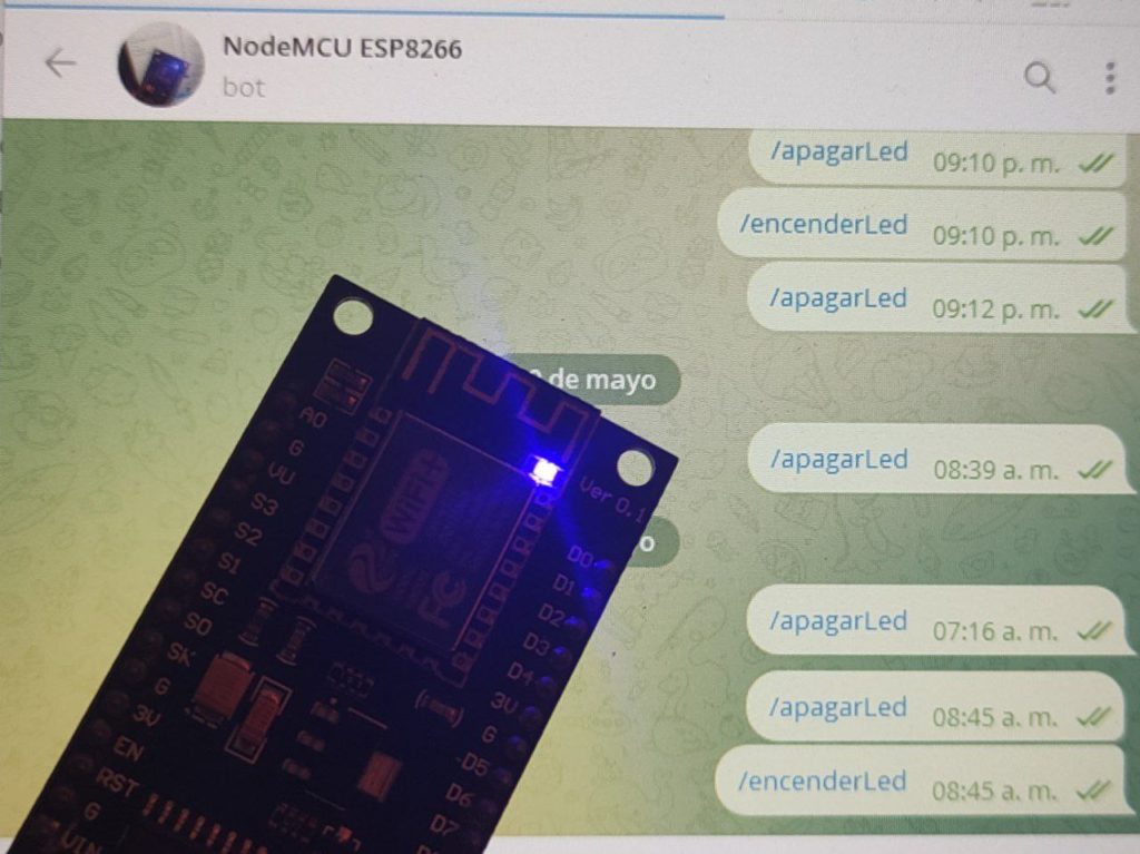 Controlar ESP8266 con Telegram - Ejecutar Bot en NodeMCU ESP8266