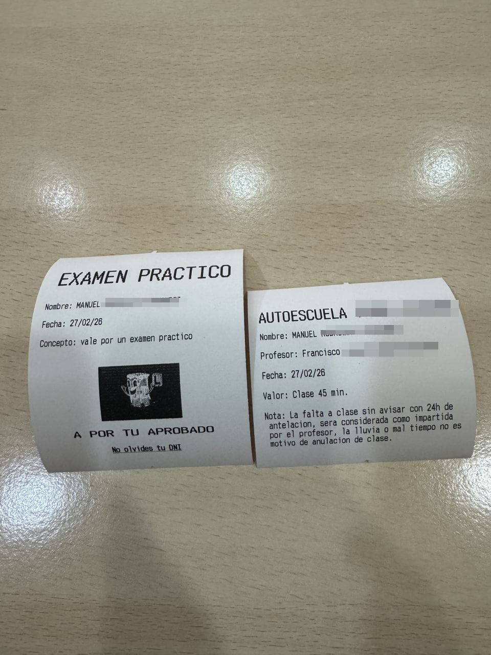 Ticket de muestra de la impresora térmica UNYKAch POS5 UK56009